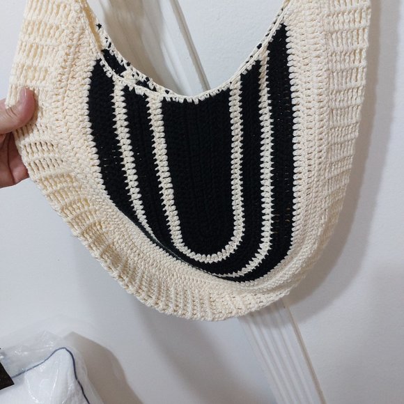 URBAN ORIGINALS Valley Crochet Handmade Bags One Handle Hobo Tote bag VEGAN - Picture 2 of 7